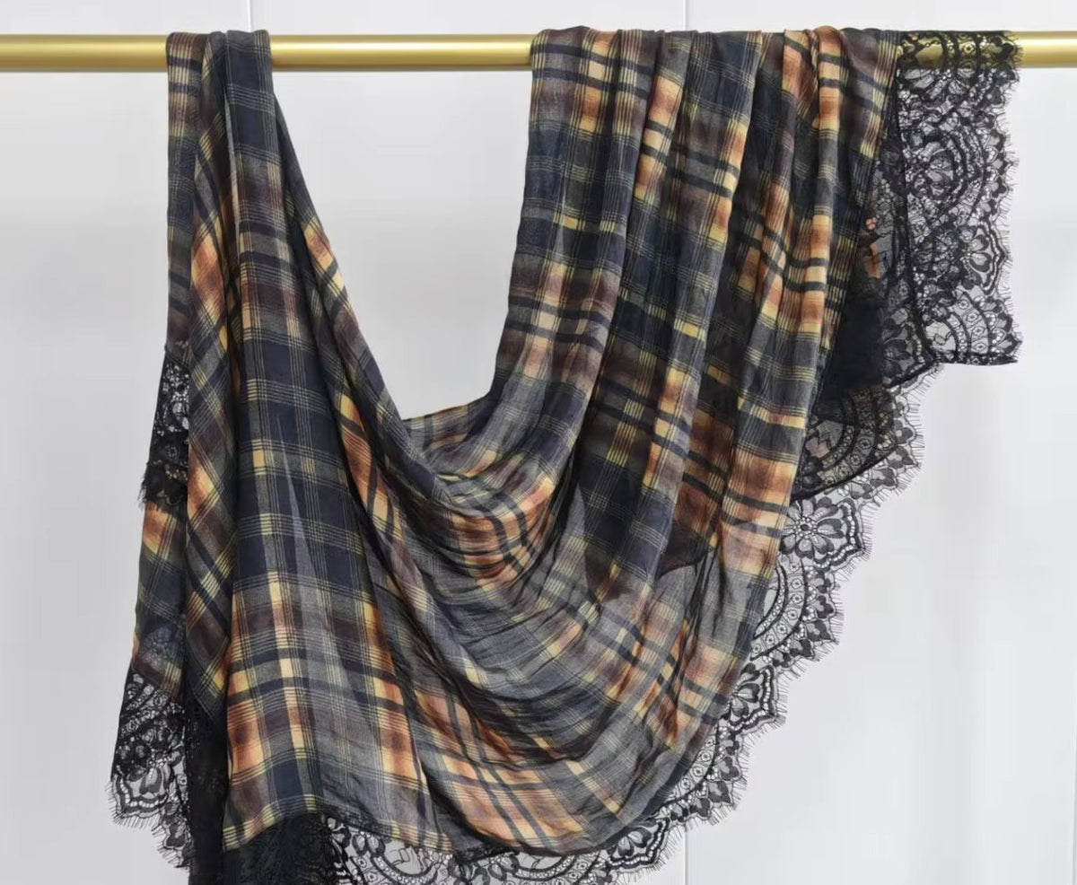 AMAZEA Lace Hijab – Plaid