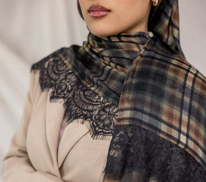 AMAZEA Lace Hijab – Plaid